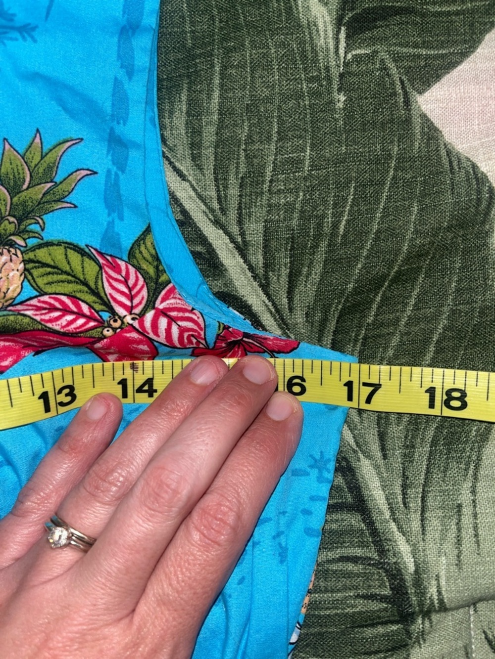 Turquoise Tropical Print Women's Swim Coverup Dress - Picture 10 of 13